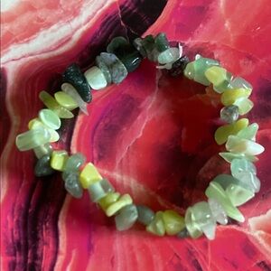 Green and Yellow Gemstone Bracelet